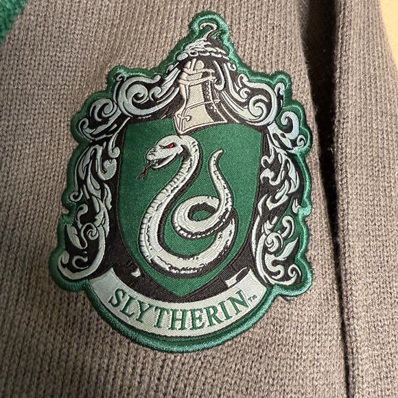 Harry Potter Wizarding World Cardigan Sweater Women Large Slytherin House - Picture 6 of 8